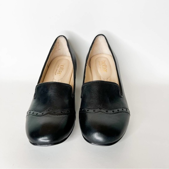 Hotter Black Leather Heels Follie size 6 - Picture 2 of 7